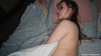 The man fucked a sleeping tenant in a tight pussy filling her with cum